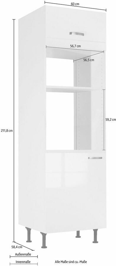 Kochstation Ovenombouwkast KS-Cara geschikt voor inbouwmagnetron