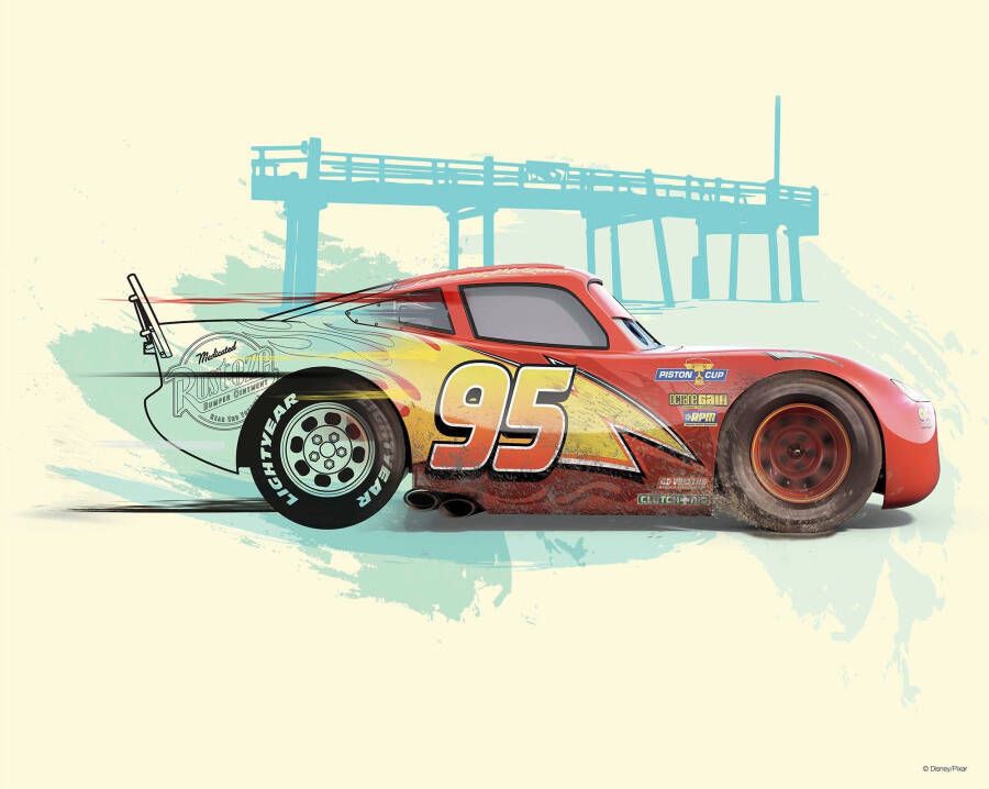 Komar Artprint Cars Lightning McQueen Kinderkamer slaapkamer woonkamer (1 stuk) - Foto 4