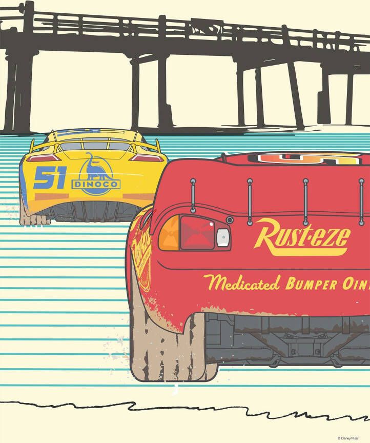 Komar Wanddecoratie Cars Strengthen Together Wanddecoratie voor de kinderkamer zonder lijst (1 stuk) - Foto 3
