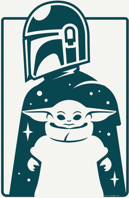 Komar Artprint Mandalorian The Child and Father Kinderkamer slaapkamer woonkamer (1 stuk) - Foto 3
