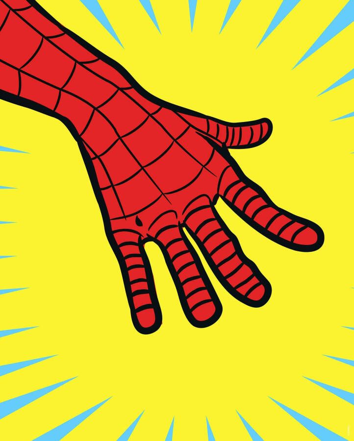 Komar Artprint Marvel PowerUp Spider-Man Hand Kinderkamer slaapkamer woonkamer (1 stuk) - Foto 5