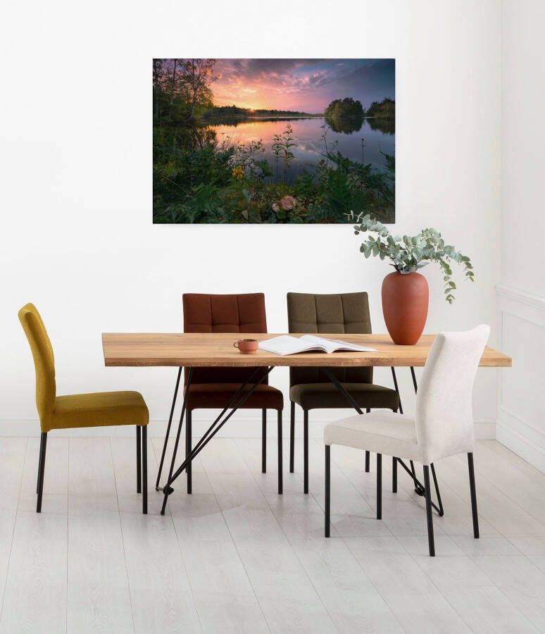 Komar Artprint op linnen Abends in Schweden 90x60 cm (breedte x hoogte) artprint op spieraam (1 stuk)