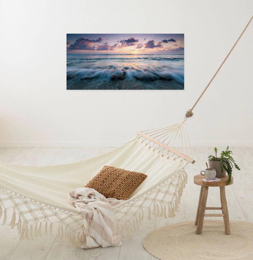 Komar Artprint op linnen Broken Waves 90x40 cm (breedte x hoogte) artprint op spieraam (1 stuk)