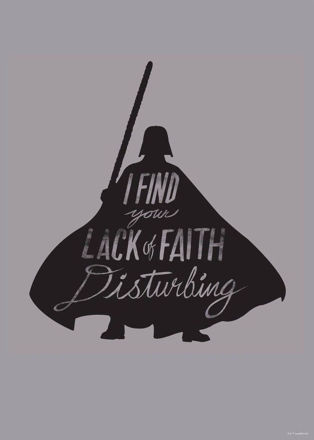 Komar Artprint Star Wars Silhouette Quotes Vader Kinderkamer slaapkamer woonkamer - Foto 4