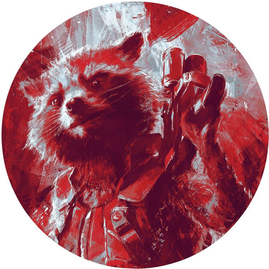 Komar Fotobehang Avengers Painting Rocket Raccoon 125 x 125 cm (breedte x hoogte) rond en zelfklevend - Foto 2