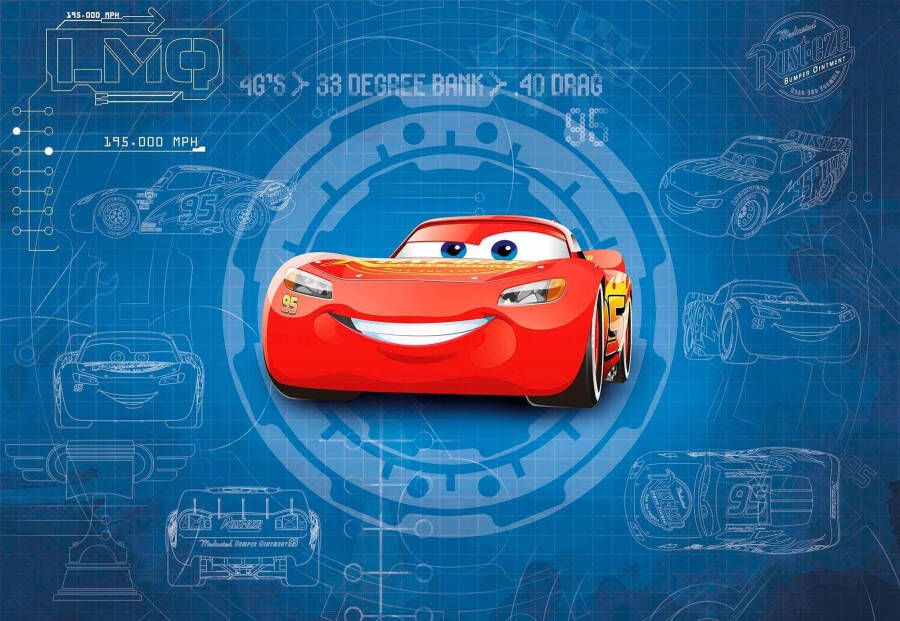 Komar Fotobehang Cars3 Blueprint Afmeting 368 x 254 cm (set) - Foto 4