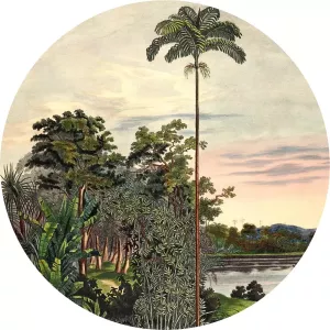 Komar Fotobehang Vintage Landscape 125 x 125 cm (set 1 stuk)