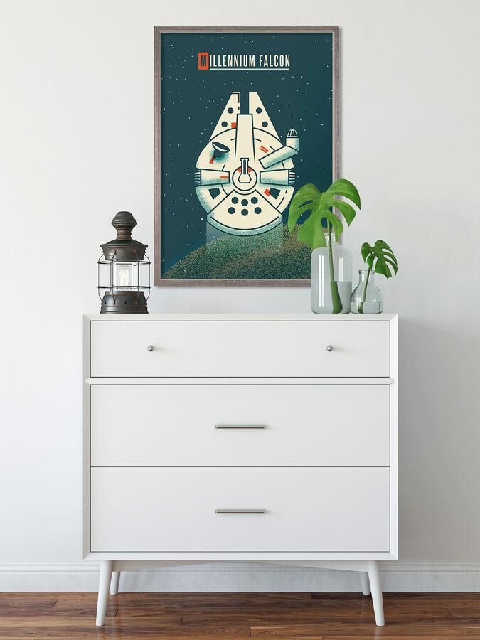 Komar Artprint Star Wars Geeky Millennium Falcon 300 x 280 cm (breedte x hoogte) behang vlies woonkamer slaapkamer (1 stuk) - Foto 2
