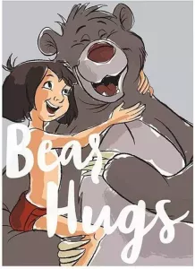 Komar Poster Bear Hug Hoogte: 40 cm