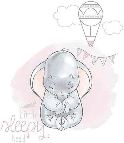 Komar Poster Dumbo Sleepy Kinderkamer slaapkamer woonkamer - Foto 6