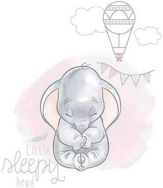 Komar Wanddecoratie Dumbo Sleepy Wanddecoratie voor de kinderkamer zonder lijst (1 stuk) - Foto 6