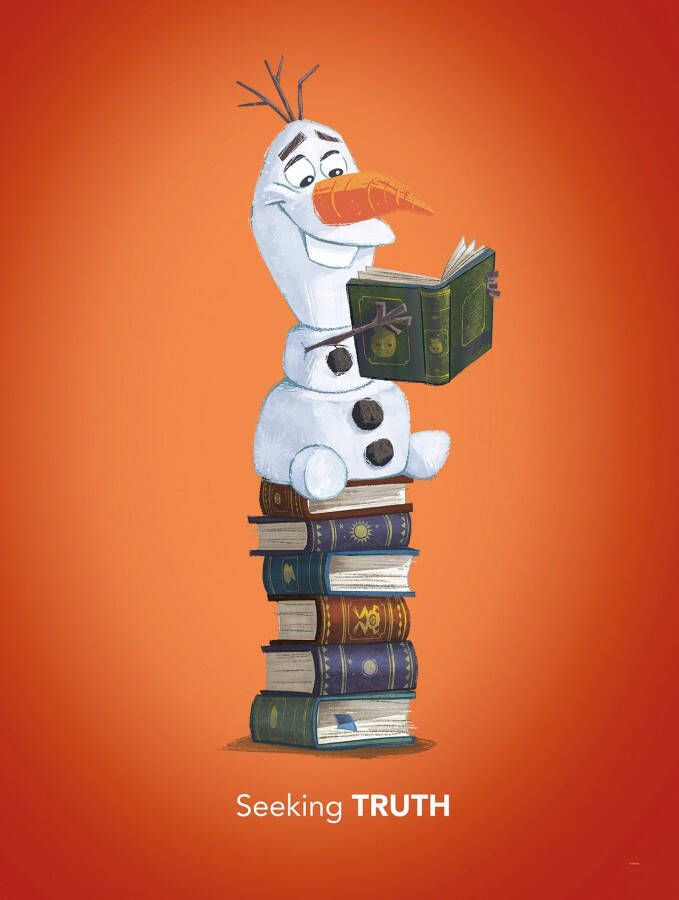 Komar Poster Frozen Olaf Reading Kinderkamer slaapkamer woonkamer - Foto 5