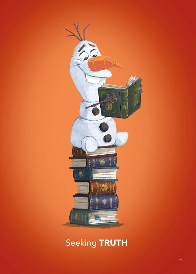 Komar Poster Frozen Olaf Reading Kinderkamer slaapkamer woonkamer - Foto 5