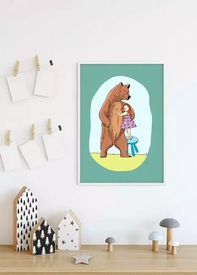 Komar Poster Lili and Bear Hoogte: 50 cm