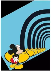 Komar Poster Mickey Mouse Foot tunnel Hoogte: 50 cm