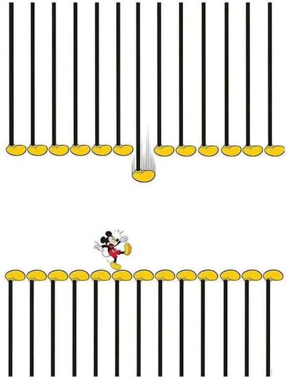 Komar Poster Mickey Mouse Footlines Kinderkamer slaapkamer woonkamer - Foto 7