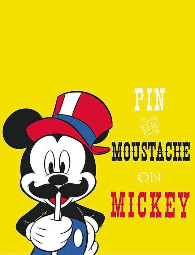 Komar Poster Mickey Mouse Moustache Kinderkamer slaapkamer woonkamer