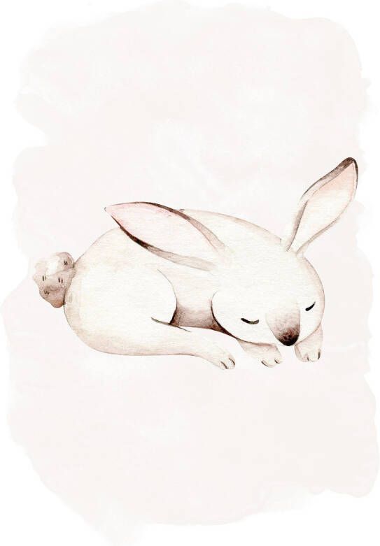 Komar Poster Sleepy Bunny Kinderkamer slaapkamer woonkamer (1 stuk) - Foto 4