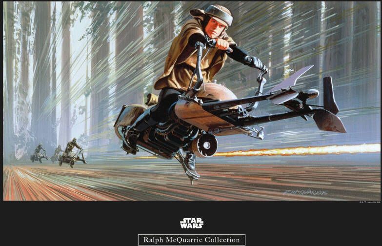 Komar Wanddecoratie Star Wars Classic RMQ Endor speeder Wanddecoratie voor de kinderkamer zonder lijst (1 stuk) - Foto 5
