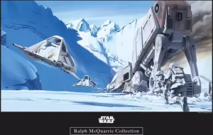 Komar Poster Star Wars Classic RMQ Hoth Battle Snowspeeder