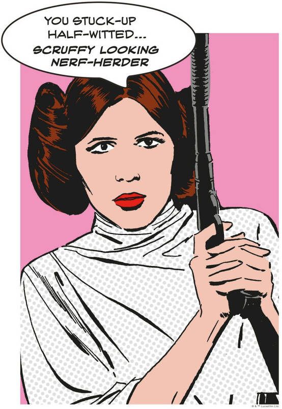 Komar Wanddecoratie Star Wars Classic stripverhaal aandeel Leia Wanddecoratie voor de kinderkamer zonder lijst (1 stuk) - Foto 5