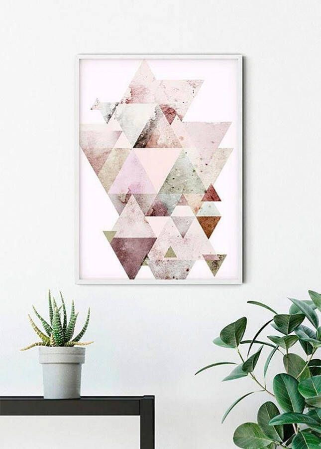 Komar Wanddecoratie Triangles Red Wanddecoratie zonder lijst (1 stuk) - Foto 6