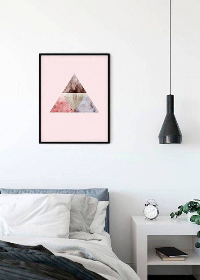 Komar Poster Triangles top Red Kinderkamer slaapkamer woonkamer - Foto 6