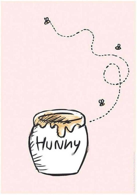 Komar Wanddecoratie Winnie the Pooh Hunny Pot Wanddecoratie voor de kinderkamer zonder lijst (1 stuk) - Foto 6