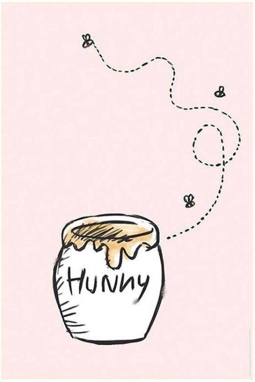 Komar Wanddecoratie Winnie the Pooh Hunny Pot Wanddecoratie voor de kinderkamer zonder lijst (1 stuk) - Foto 6