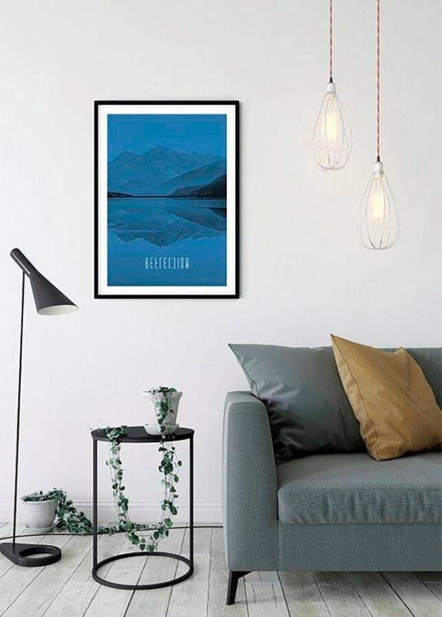 Komar Poster Word Lake Reflection blue Kinderkamer slaapkamer woonkamer - Foto 6