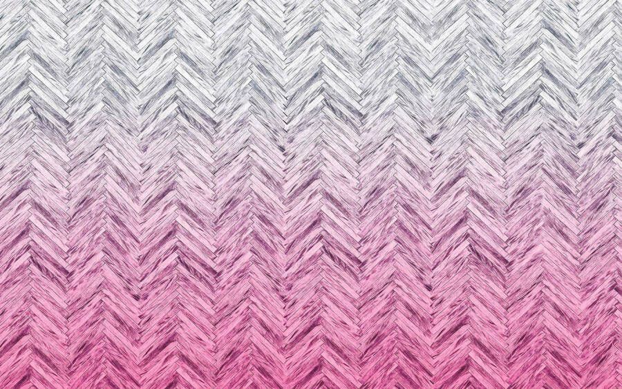 Home24 Fotobehang Herringbone Pink Komar - Foto 4