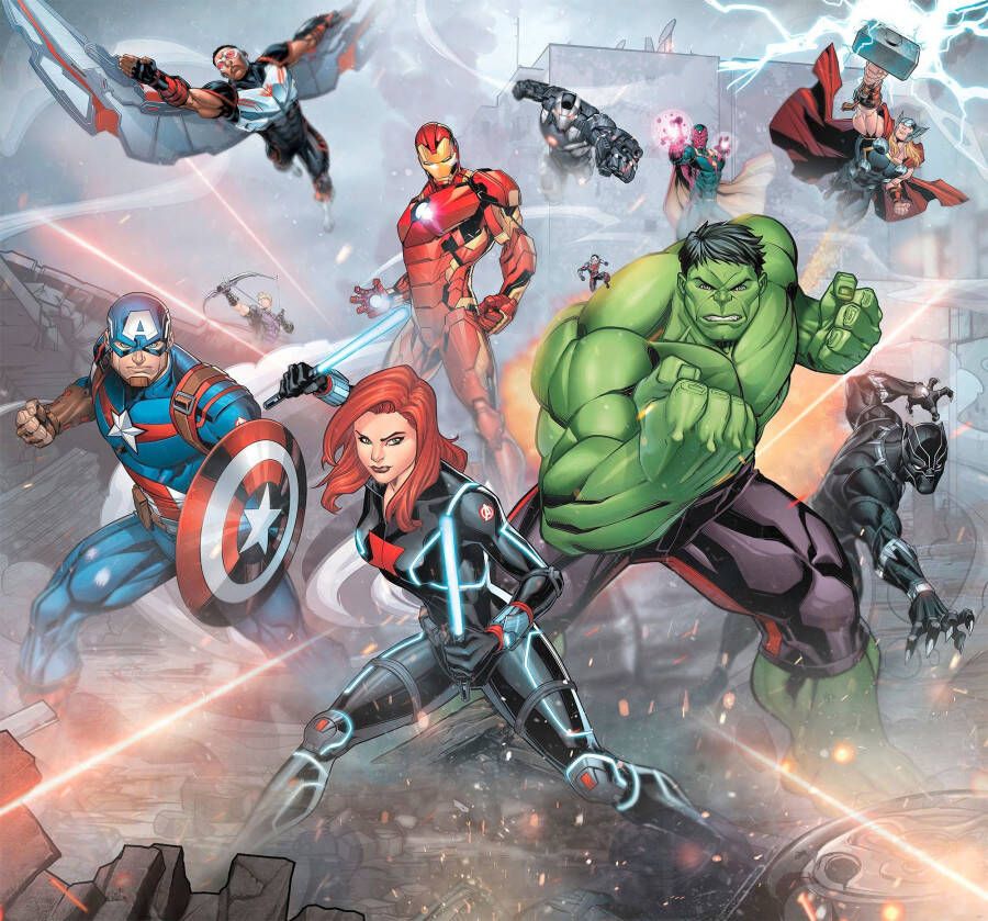 Komar Vliesbehang Avengers Street Revenge 300x280 cm (breedte x hoogte) - Foto 4