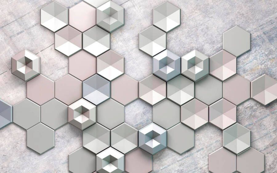Komar Vliesbehang Hexagon Concrete (1 stuk) - Foto 4