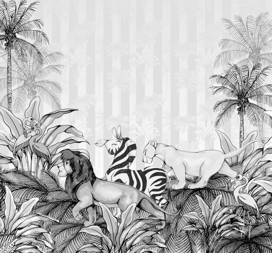 Komar Vliesbehang Digitale print vlies Lion King Monochrome Afmeting 300 x 280 cm (set) - Foto 5