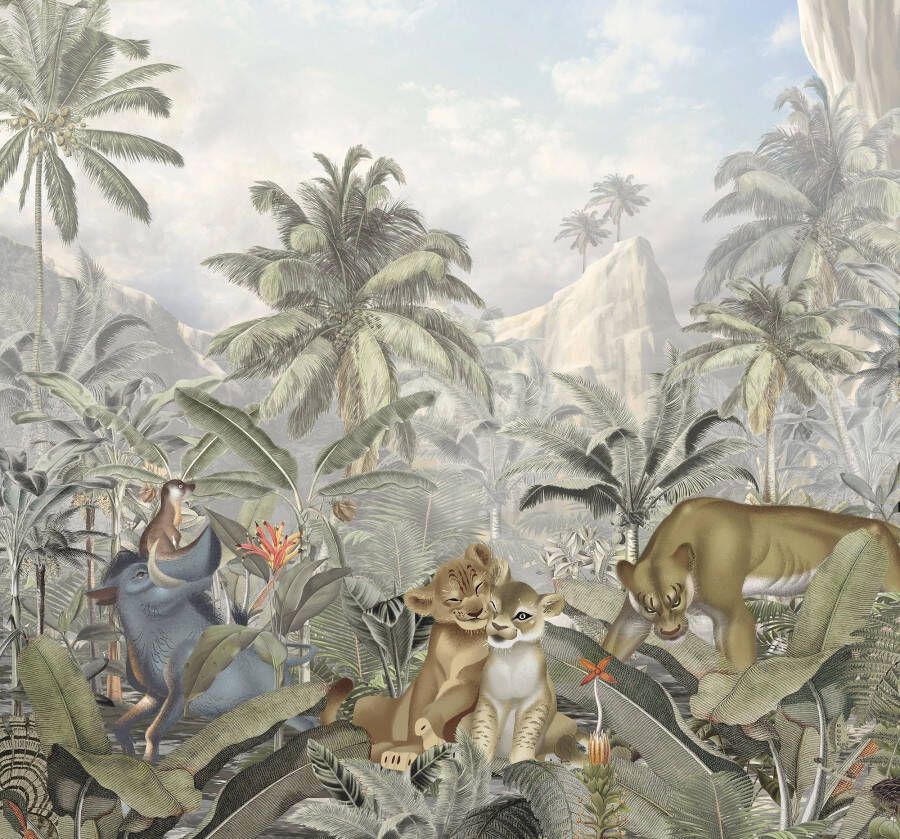 Komar Vliesbehang Digitale print vlies Lion King Mountains Afmeting 300 x 280 cm (set) - Foto 4