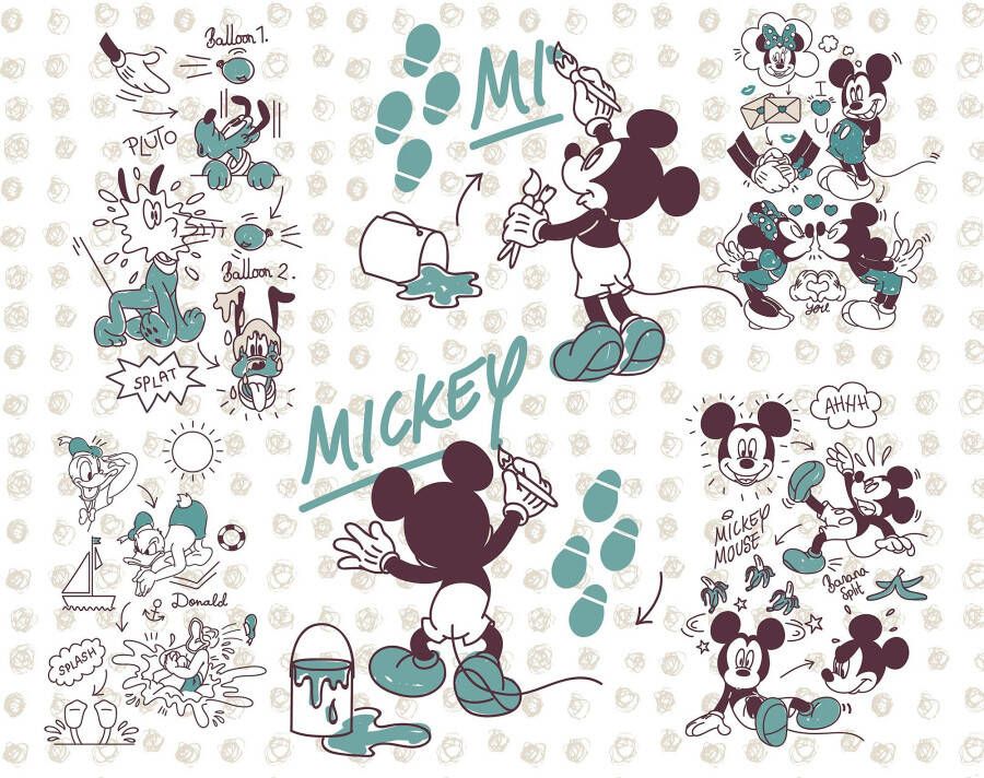 Komar Vliesbehang Digitale print vlies Mickey and Friends Afmeting 350 x 280 cm (set) - Foto 3