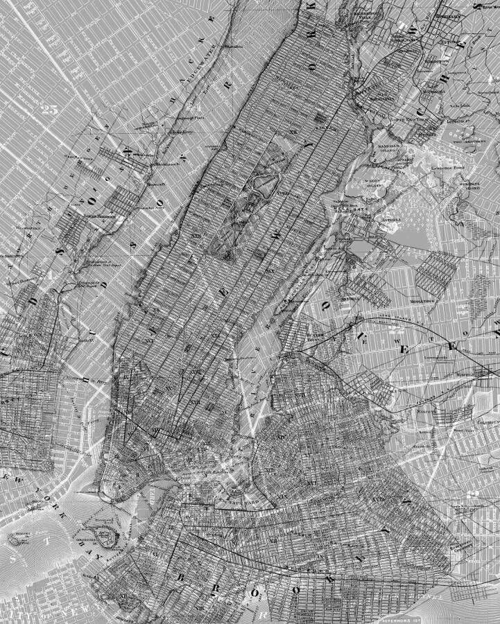 Komar Vliesbehang Pure New York Map (1 stuk) - Foto 3
