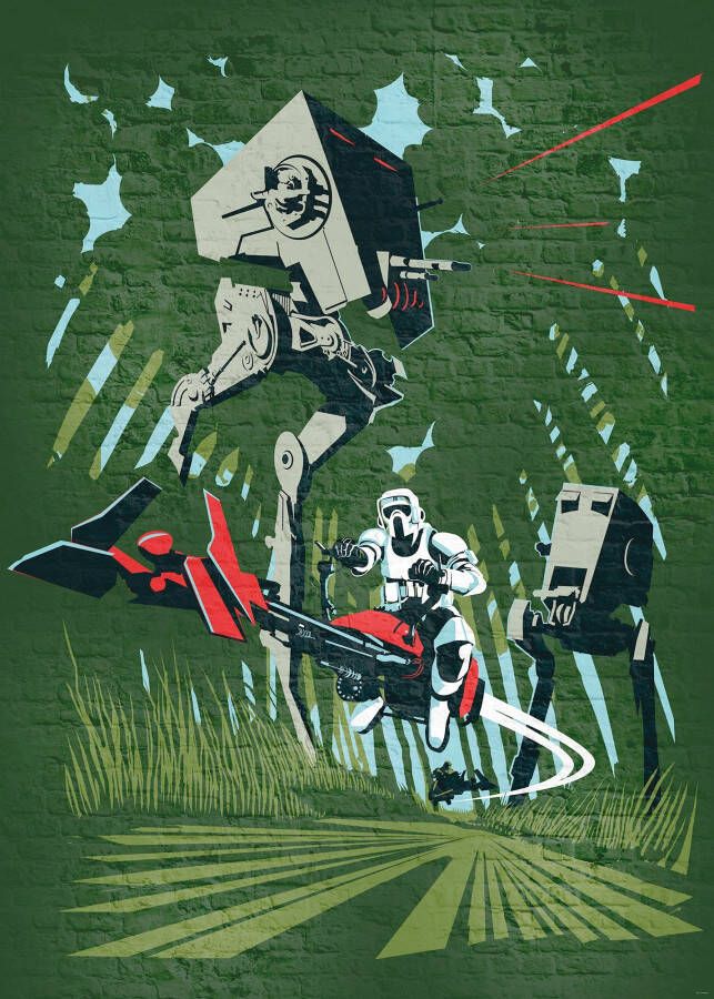 Komar Vliesbehang Star Wars Classic Concrete Endor (set) - Foto 4