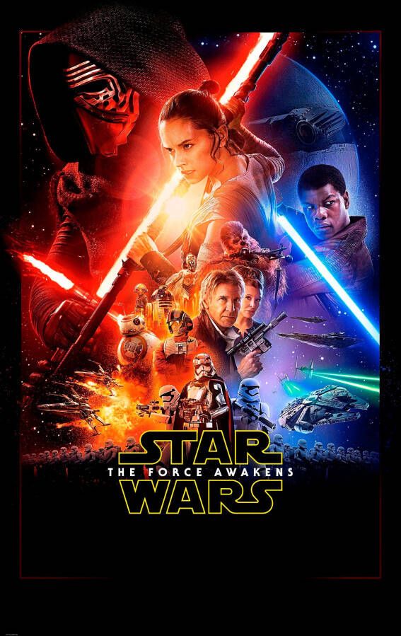 Komar Vliesbehang Star Wars EP7 Official film poster (1 stuk) - Foto 4