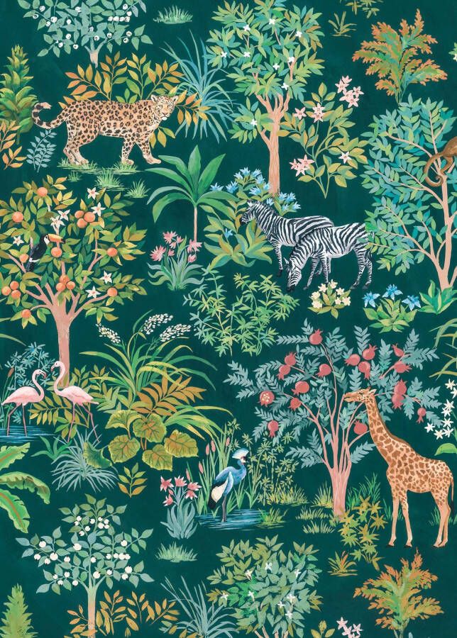 Komar Vliesbehang Vliestapete Happy Jungle 200x280 cm (breedte x hoogte) - Foto 4