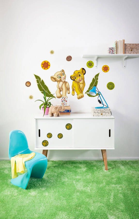 Komar Wandfolie Simba and Nala afm. 50 x 70 cm zelfklevend wandstickers kinderkamer (17-delig) - Foto 2