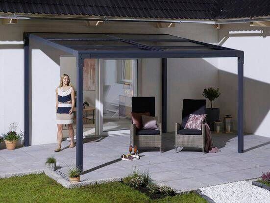 KONIFERA Aanbouwluifel Anguilla Schuifdak in 292 cm en 392 cm breedte hoogte: 208 tot 262 cm aluminium - Foto 6