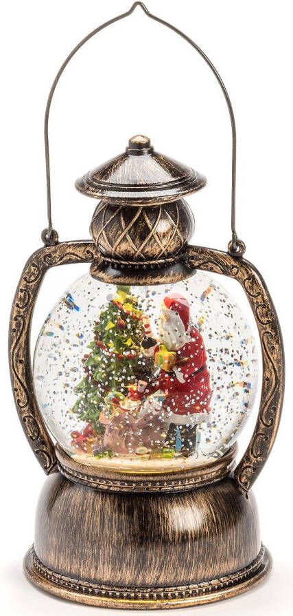 KONSTSMIDE Decoratieve ledverlichting Kerst versiering Led-bollantaarn kerstman met water gevuld werkt op batterijen - Foto 1