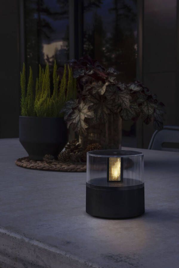 KONSTSMIDE Decoratieve ledverlichting Led-vlam met zwarte kunststof sokkel en transparante afdekking (1 stuk) - Foto 3