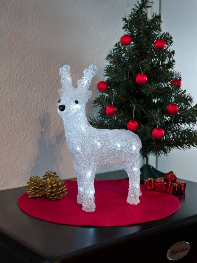 KONSTSMIDE Kerstfiguur Kerst versiering Led acryl rendier 24 koudwitte dioden (1 stuk) - Foto 5
