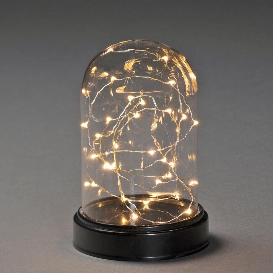 KONSTSMIDE Decoratieve ledverlichting Glazen led-koepel met zilverkleur. Draad 30 amberkleurige dioden (1 stuk) - Foto 2