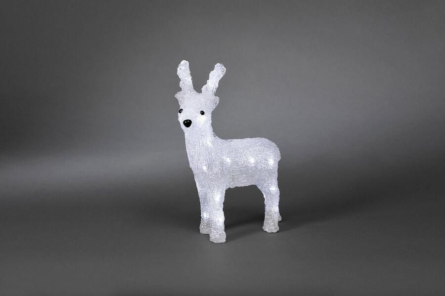 KONSTSMIDE Kerstfiguur Kerst versiering Led acryl rendier 24 koudwitte dioden (1 stuk) - Foto 4