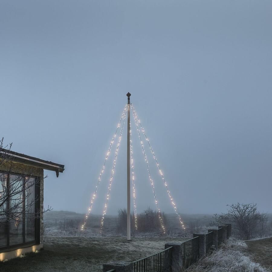 KONSTSMIDE Led-boomverlichting Kerstversiering buiten kerstversiering Led vlaggenmastverlichting met ring 5 strengen à 100 frozen dioden (1 stuk) - Foto 3