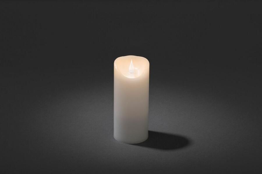 KONSTSMIDE Led-kaars Kerst versiering Led-kaars van echte was wit met 3D vlam ø 7 5 cm hoogte: 17 5 cm (1-delig) - Foto 3