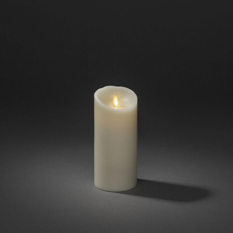 KONSTSMIDE Led-kaars van echte was crèmewit met 3D vlam en gesmolten rand (1-delig) - Foto 2